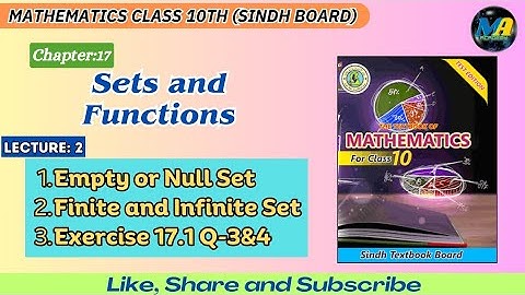Chapter-17; Sets & Functions||Exercise 17.1 Q-3&4||Mathematics Class 10th||Sindh Board