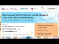 Hacia una política de migración y salud incluyente y con visión de derechos humanos