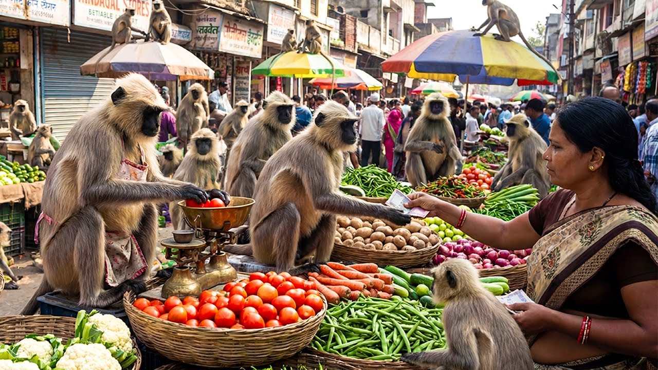 Бэтмен Сэнсэй Кэтрин Хит | Обезьяны собирают овощи и открывают магазин