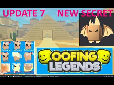 Oofing Legends Update 7 Desert New Secret Pet Youtube - roblox oofing legends wiki