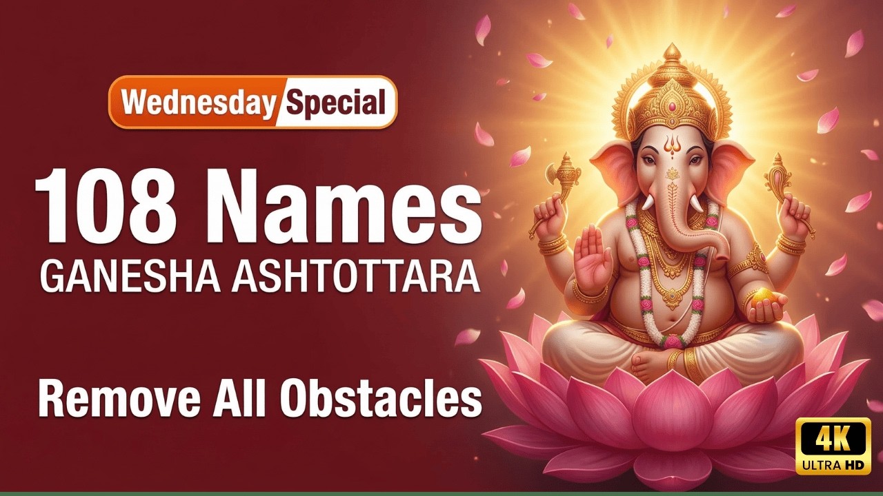 Ganesha Ashtottara Shatanamavali | 108 Sacred Names to Remove All Obstacles | Wednesday Special 🙏