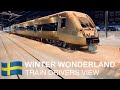 4k winter wonderland  train drivers view