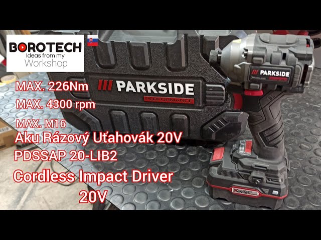 Miercurea Ciuc, Romania- 01 April 2023: Parkside Performance impact driver  on dusty table saw, space for text. foto de Stock