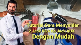 How to solder a two RCA to a stereo mini Jack cable || RCA to stereo mini Jack