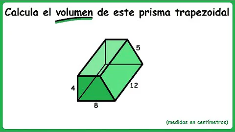 ¿Cuál es el área de un prisma trapezoidal?