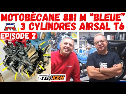 Motobécane Bleue : EXPLICATIONS des modifications châssis et installation 3 cylindres Airsal T6 #02