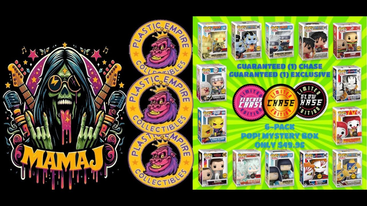 PLASTIC EMPIRE Summer Blowout Mystery Box. 6-PACK MYSTERY BOX W/ GUARANTEED CHASE & EXCLUSIVE