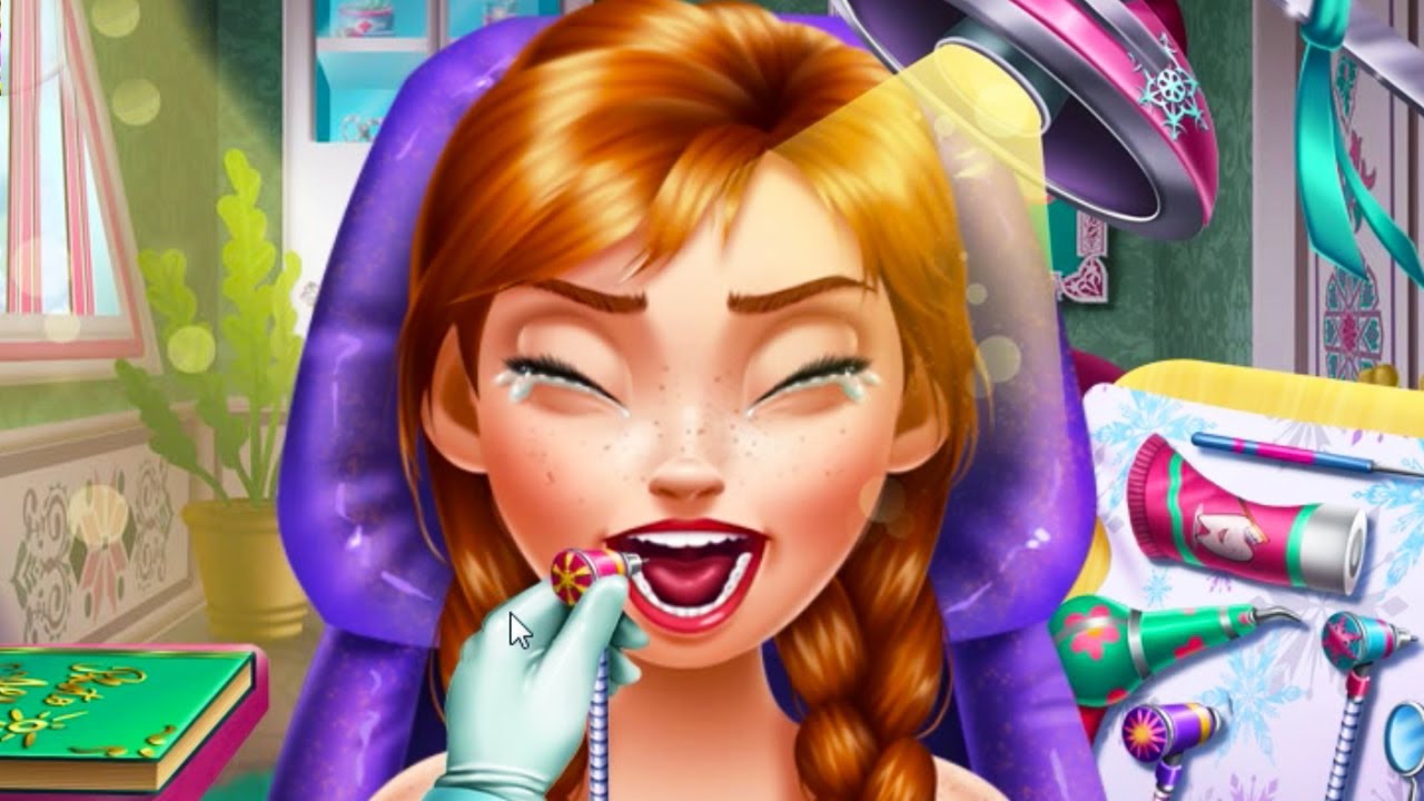 Poor Anna woke up with a terrible toothache, take her to the dentist's...