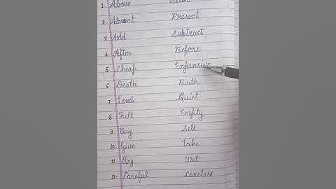 Class 2 opposite words