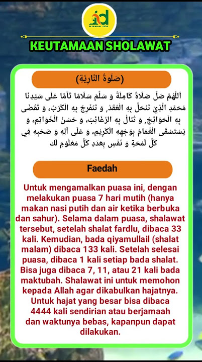 CARA AMALKAN SHOLAWAT NARIYAH