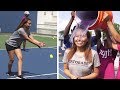 Britt Johnson Chases Tennis Balls, Takes Gatorade Shower