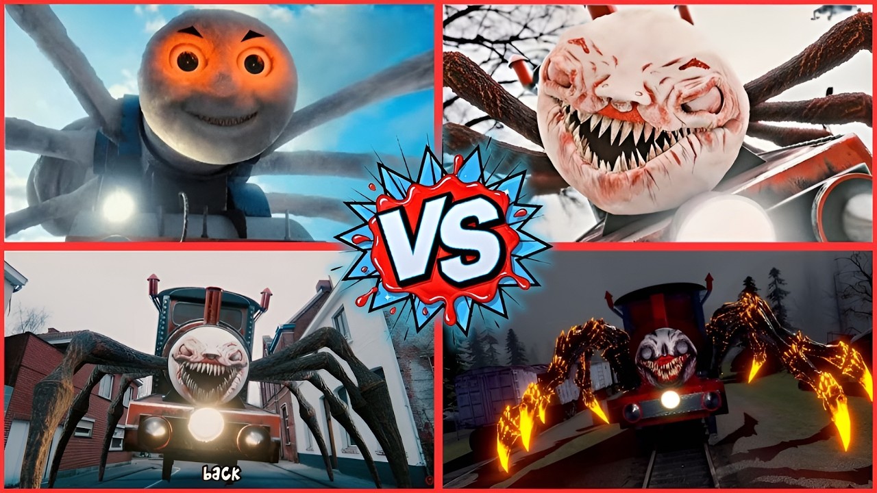 Erosion Worm Vs School Bus Vs  Choo choo Charles Vs  Cursed Thomas  -Tiles HOP