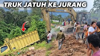 Evakusi Truk Dari Jurang Di Tanjakan Batu Jomba || Truk Gagal Nanjak - Mobil Mundur Di Tanjakan