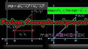 Distance between two given points P(X1 ,y1) & Q( X2, y2) ,Distance from origin of a point P(x , y).