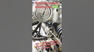 Hydraulic pressure Checking Test. ✅✅#machinelearning #knowledge #pressuregauge #testing.#machine.💥🔥🔥