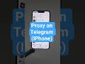 Using Proxy on Telegram for iPhone 🌐