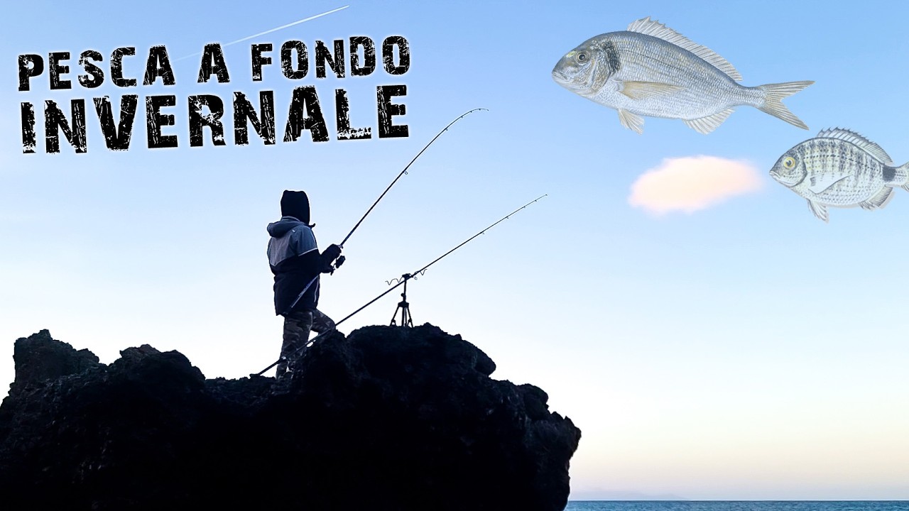 NOTTE in SCOGLIERA pescando a FONDO in pieno INVERNO