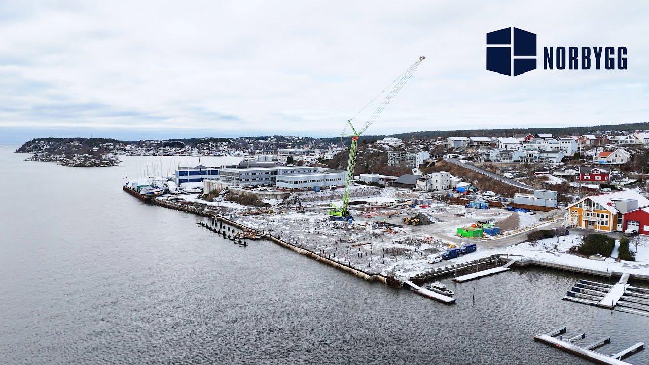Grunnarbeider på det nye Sleipner-bygget i Fredrikstad