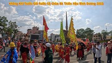 Múa Lân 2023- Quang cảnh trước giờ khai hội -Chật Cứng Người Lễ Rước Cộ Chùa Bà Thiên Hậu 2023