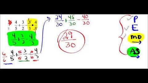 Order of Operations with Fractions