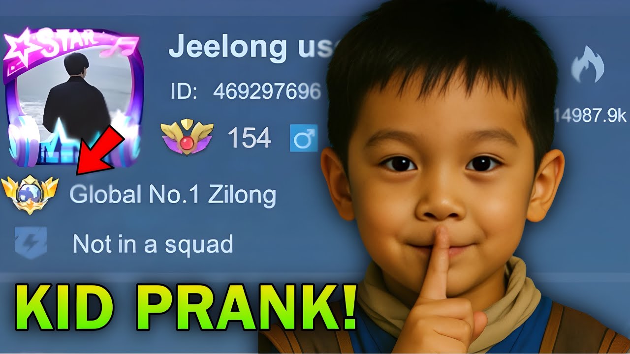GLOBAL 1 ZILONG “KID” PRANK IN RANKED! 😱 THEY NEVER SAW THIS COMING!