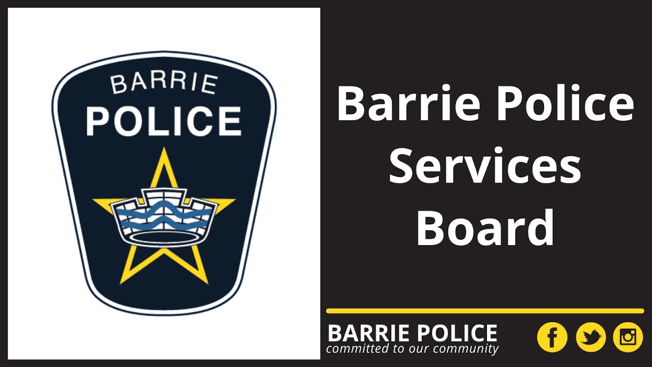 April 20, 2023 - Barrie Police Services Board Meeting - YouTube