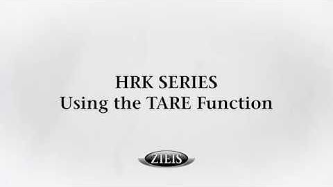 How to Use the Tare Function on Your HRK Scale