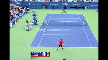 Scambio infinito tra Djokovic e Nadal (54 colpi) - Finale US Open 2013
