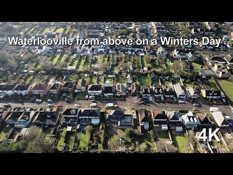 A Sunny Winter's Day in Waterlooville Hampshire as seen from the North Side of the Town 4K