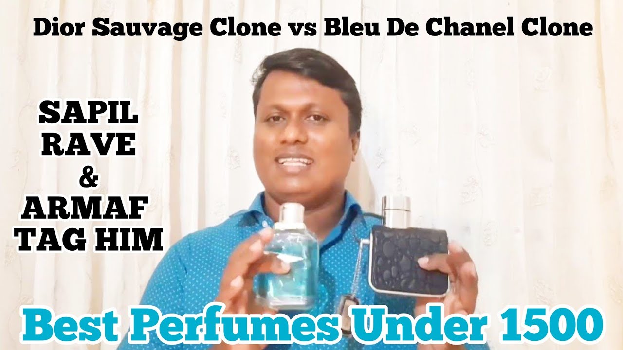 Armaf Tag Him & Sapil Rave Perfumes Compared  Best Clones of Bleu De Chanel  & Dior Sauvage 