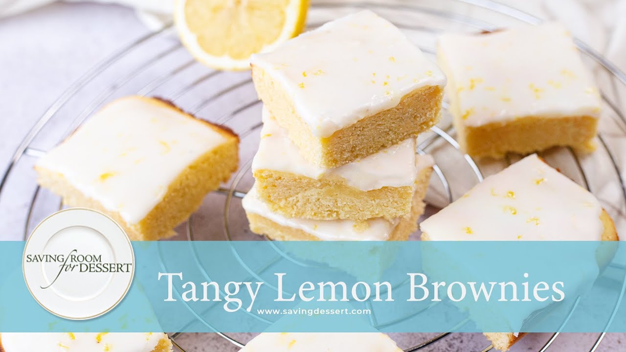 Homemade Tangy Lemon Brownies Recipe 🍋 YouTube