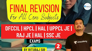 DFCCIL | HPCL | HAL | UPPCL JE | SSC JE EXAMS | Final Revision for All Core Subjects | Ritu Raj