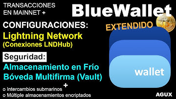 BlueWallet. Elemental + Lightning Network (VER NOTA EN DESCRIPCIÓN) + Almacenamiento frío + Vault