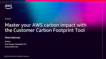 AWS re:Invent 2025 - Master your AWS carbon impact with the Customer Carbon Footprint Tool (AIM254)