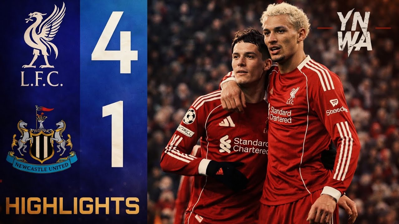 Liverpool vs Newcastle Utd 4-1 Highlights | Hugo Ekitike Brace & Florian Wirtz Goal Premier League