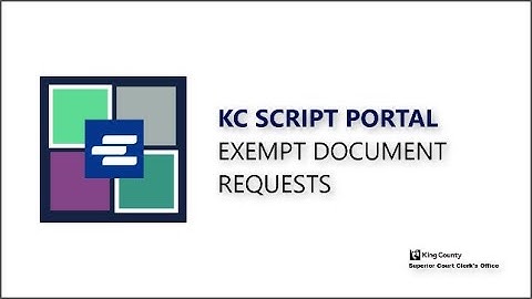 KC Script Portal - Exempt Document Request