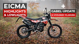 EICMA Highlights &amp; Lowlights 2025 | RX125 Gabel-Update + Give-Away-Frage!