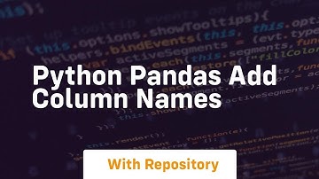 python pandas add column names