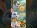🐰 The Brave Bunny & Tiny Turtle 🐢 | Cute Kids Story #shorts #kidsstory #bedtimestory #shorts