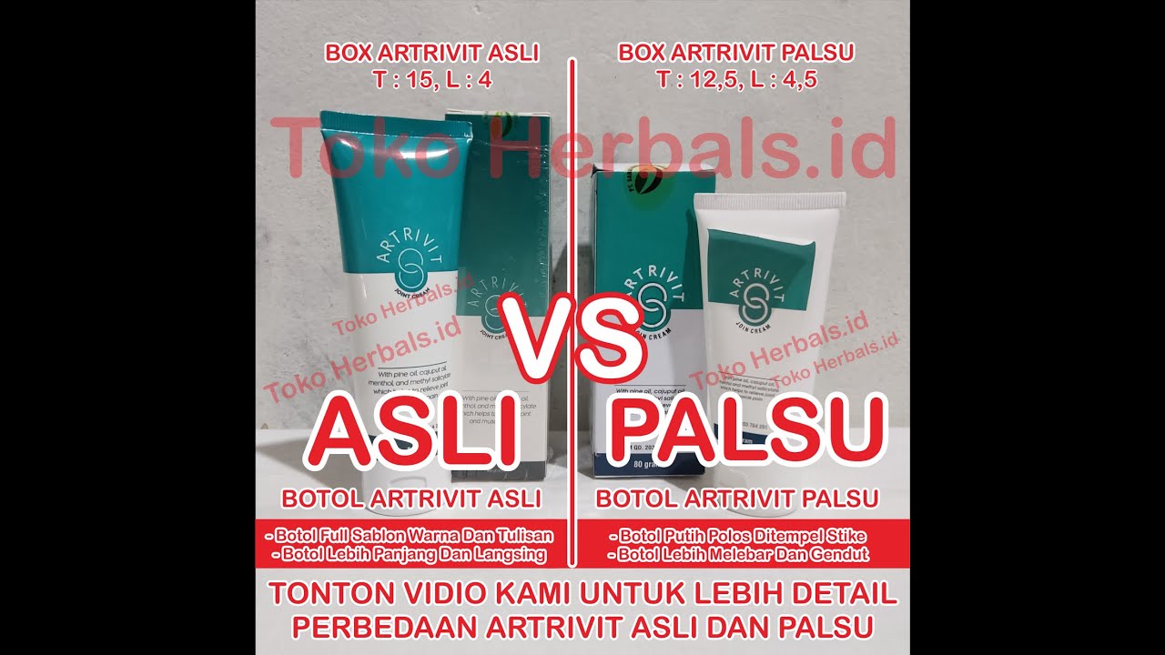 Ciri-ciri artrivit asli dan palsu