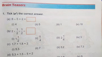 Dav Class 5 Math Unit 8 Brain Teasers || Q.No.2 ( e, f, g,h)& 3 || @madhubanclasses