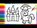 How to Draw a Princess and Unicorn Castle for Kids/Bolalar uchun Unicorn Malika qal'asini chizish