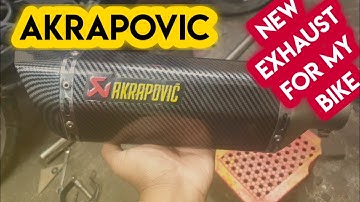 New exhaust for my bike || TVS Apache 160 4V || Leo Mumit || Akrapovic Exhaust Install ||