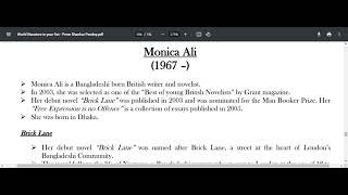 Monica Ali-An Asian Literature writer