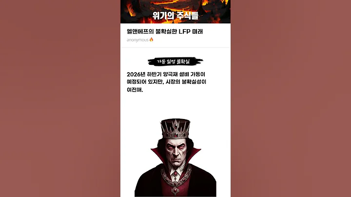 엘앤에프의 불확실한 LFP 미래 #20250714#엘앤에프#위기의주식들