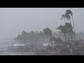 Howling wind lashing rain  4k footage screen typhoon hagupit philippines