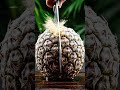 Frosted Pineapple ASMR 🍍❄️ | Crystal Core Cracking Sounds #FruitSlicing #JuicySounds