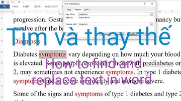 Hướng dẫn tìm kiếm và thay thế từ hoặc cụm từ trong word - How to Find and Replace text in word