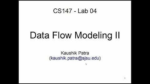 CS147: Lab 04 (Data Flow Modeling II)