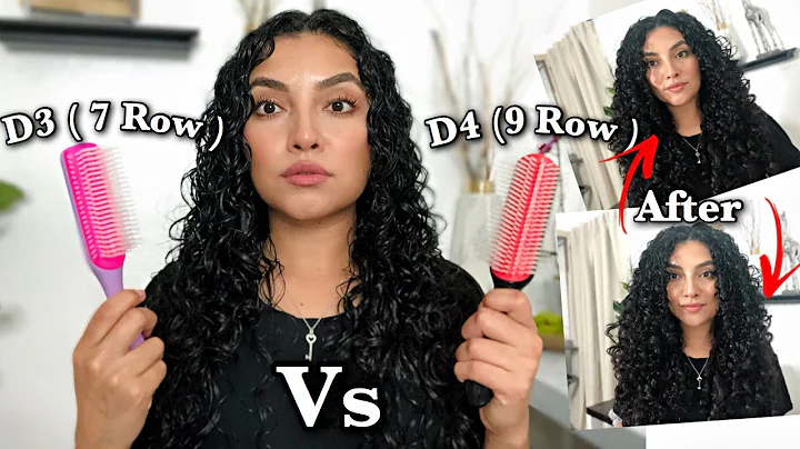 Comparing 2 DENMAN BRUSHES On Curly Hair D3 (7 Row...